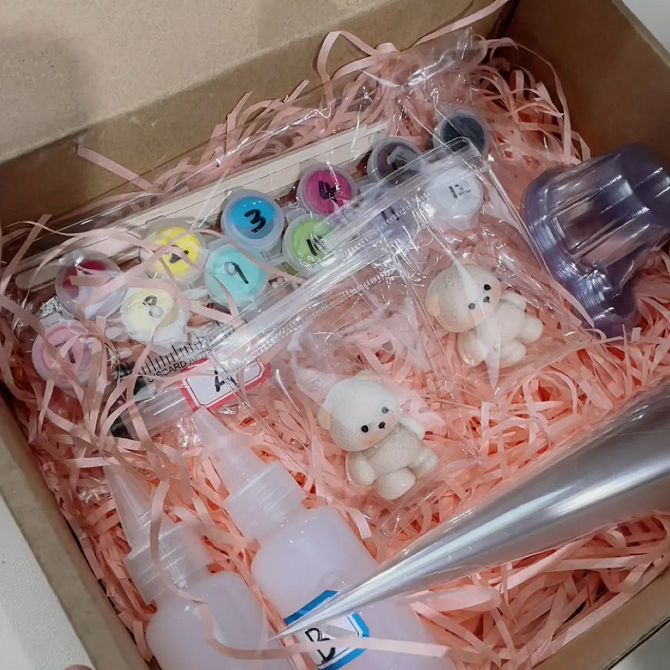 hand-painted squishy bear DIY Kits